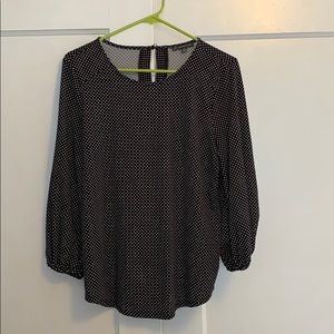 Black top with white dots